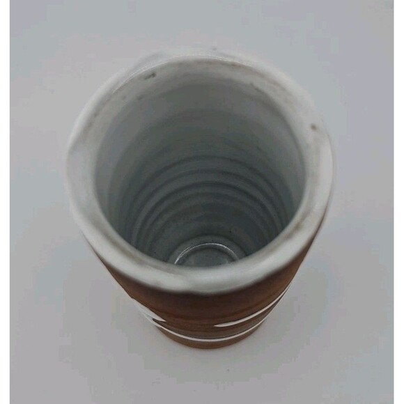 Stephen Pearce Studio Art Pottery Vase Shanagarry Irish Pottery Redware White - Picture 11 of 11